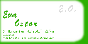 eva ostor business card